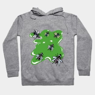 The festival of flies on green ! Hoodie